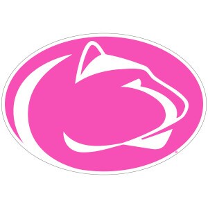 vinyl decal Penn State Athletic Logo pink and white